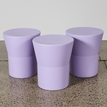 A Collection Of Purple Indoor/Outdoor Stools