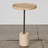 A Travertine Martini Table
