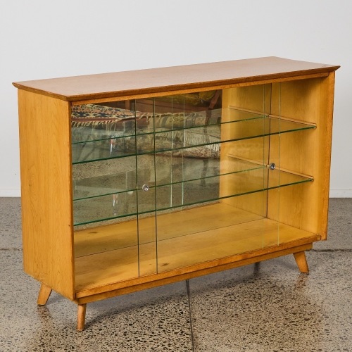 A Mid-Century Display Cabinet Made From Solid Oak