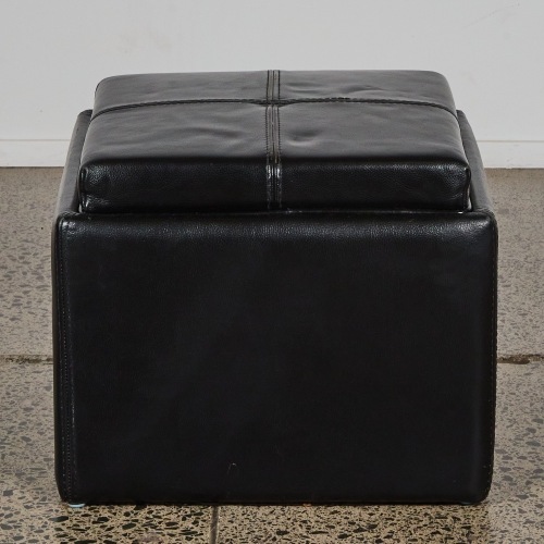 A Modern Footstool With Inbuilt Tray