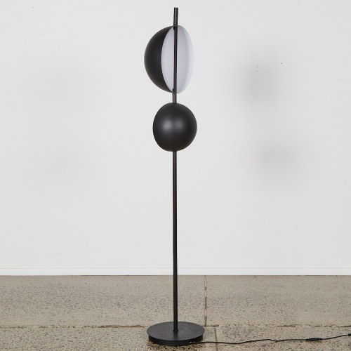 An Oluce Superluna Style Floor Lamp
