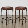 A Pair of Jacobean Revival Style Bar Stools - 2