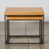 A Pair of Minimal Oak Geometric Parquet Side Tables - 2