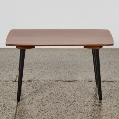A Retro Side Table with Solid Walnut Top