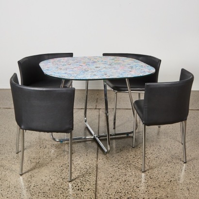 A Sticker Bombed Table & Chair Set