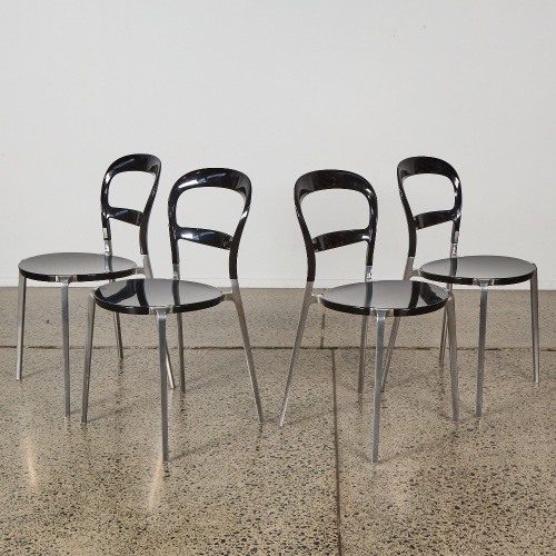 A Set of Four Calligaris LEau Dining Chairs by Archirivolto, Italy