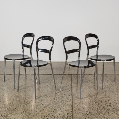A Set of Four Calligaris LEau Dining Chairs by Archirivolto, Italy