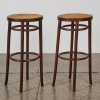 A Bentwood & Vienna Straw Barstools
