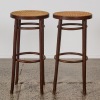A Bentwood & Vienna Straw Barstools - 2