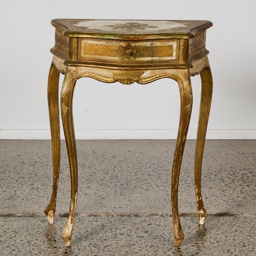 An Italian Rococo-style Painted Side Table