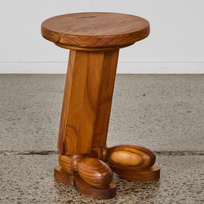 A Whimsical Folk Art Timber Pedestal Table c.1980s