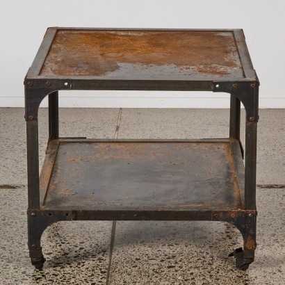 A Vintage Industrial Side Table