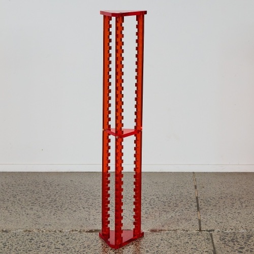 A Post Modern Lucite CD Rack c.1990s
