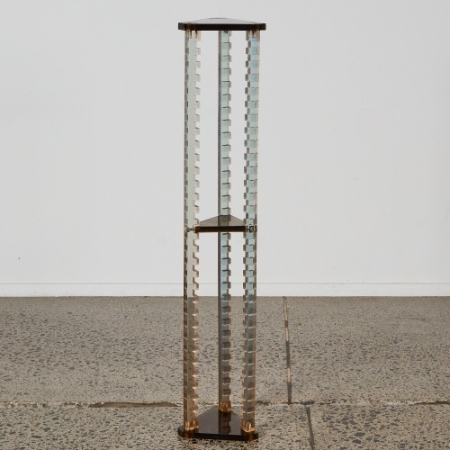 A Post Modern Lucite CD Rack c.1990s