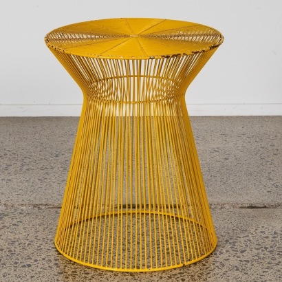 A Yelllow Wire Side Table