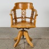 An Aged Wooden Armchair with Swivel Seat - 2