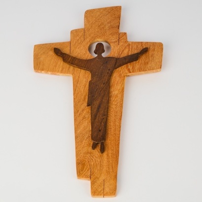 A Modern Wooden Crucifix