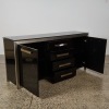 A Contemporary Glass and High Gloss Wood Sideboard - 2