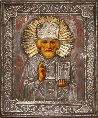 A Russian Icon of Saint Nicholas the Miracle Worker