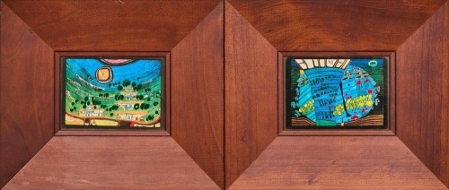 A Pair Hundertwasser Framed Prints