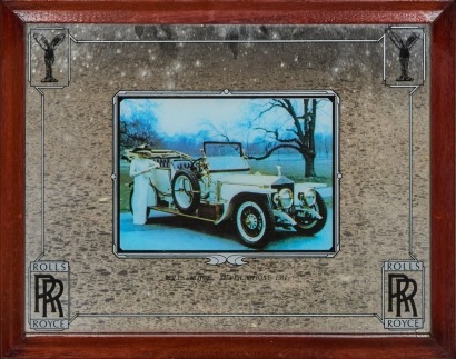 A Vintage Rolls Royce Mirrored Wall Hanging