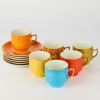 A Set of Six Fine China Teacups & Saucers, Made in Japan