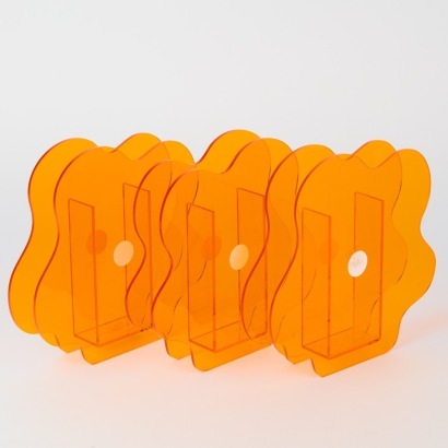 A Trio of Kartell Style Acrylic Vases