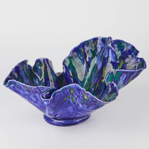 A Handcrafted Ruffle Pottery Vase