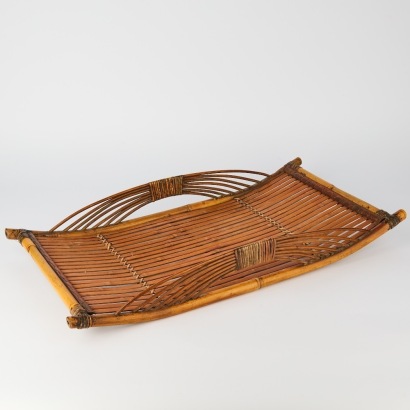 A Vintage Cane Serving Tray