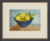 A Framed Original Water Colour of A Bowl of Lemons