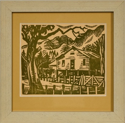A Mabel Annesley, Farm at Motupipi Print