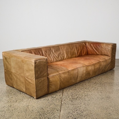 An Atlas Brown Leather Sofa