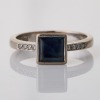 18ct White Gold, 1.20ct Sapphire / 0.06ct Diamond Ring
