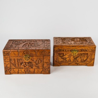 A 20th Century Chinese Carved Camphorwood Chest