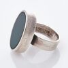 Finnish Design, Sterling Silver, Green Chalcedony Ring - 2