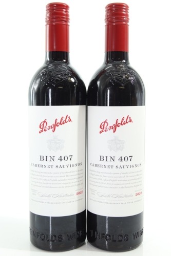 (2) 2020 Penfolds Bin 407 Cabernet Sauvignon, South Australia [JR17]