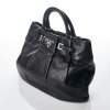 Prada, Nero Soft Calf Leather Pleated Tote Bag - 2