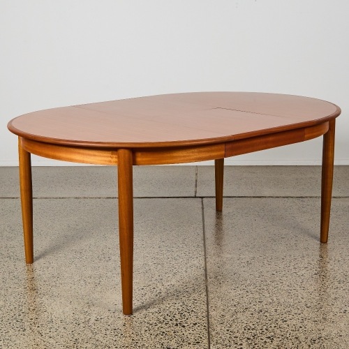 A Round Mid-Century Extending Dining Table