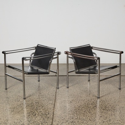 A Pair of Le Corbusier Basculant-Style Chairs