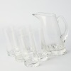 A Mid-Century 'Ten Degree' Leaning Pitcher and Glasses by Schott Zwiesel
