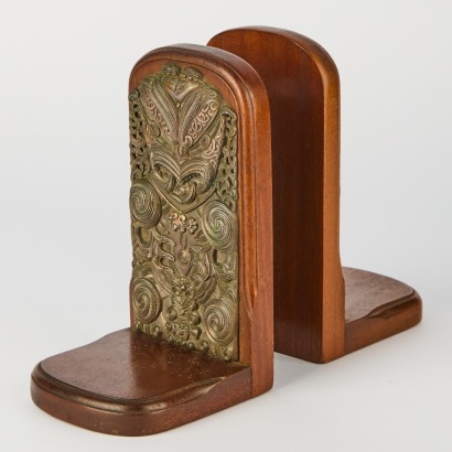 A Pair of Mahogany Bookends