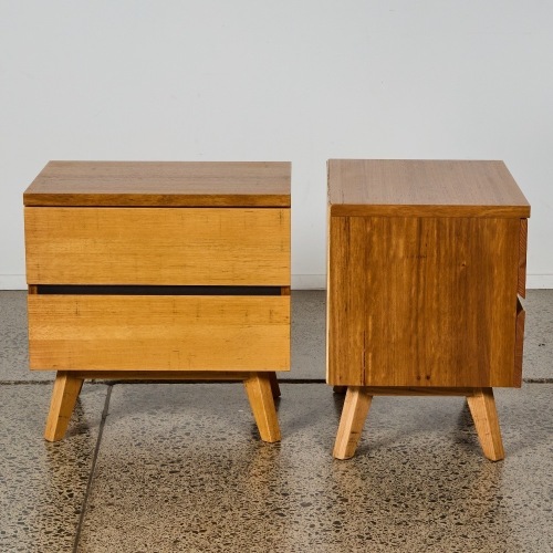 A Modern Matching Pair of Bedside Drawers