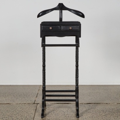An Ebonised Wood Valet Stand