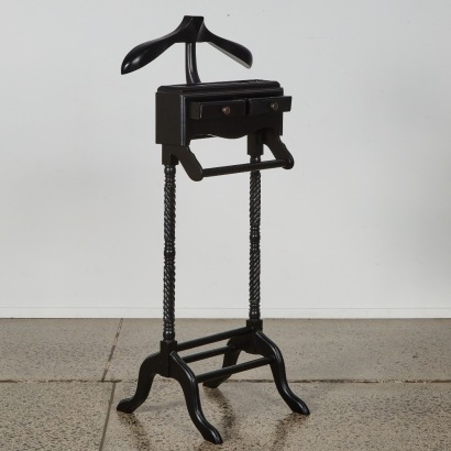 An Ebonised Wood Valet Stand
