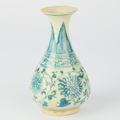 A Chinese Blue and White; 'Floral' Vase