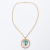 18ct Yellow Gold, Handmade, 38.50ct Blue Topaz Pendant on 50cm Belcher Link Chain with Box - 2
