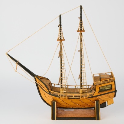 A Prison Art Matchstick Ship