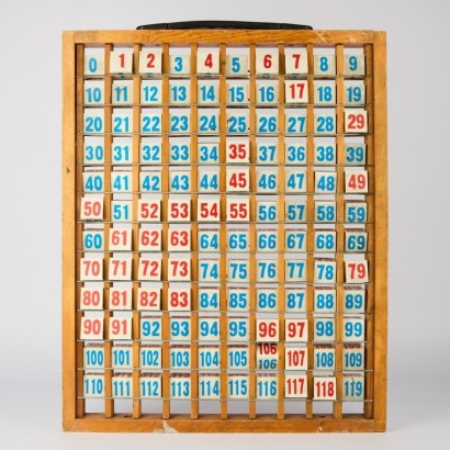 A Vintage Pivoting Numeral Board