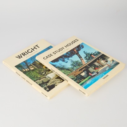A Set of Two Taschen Architecture Books Frank Lloyd Wright and Case Study Houses