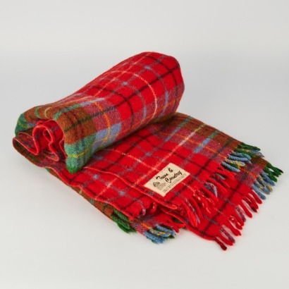 A Vibrant Vintage Pure Wool Blanket by Town and Country New Zealand
